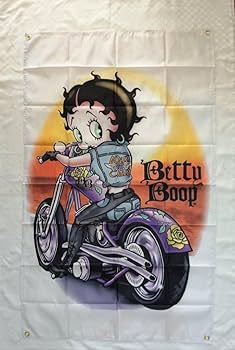 Amazon.co.jp: T23 フラッグ ベティーちゃん バイク 可愛い 壁